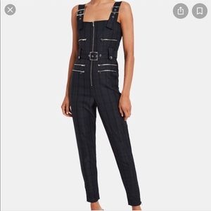 WeWoreWhat plaid overalls NWT